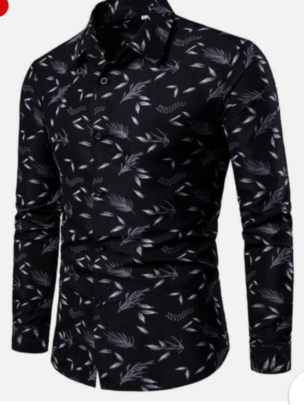 Men’s button down navy blue shirt, long sleeves